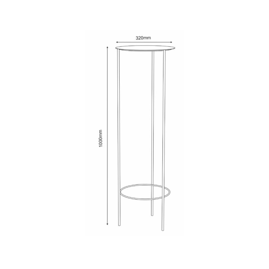Gėlių stovas 100x32 cm auksinis