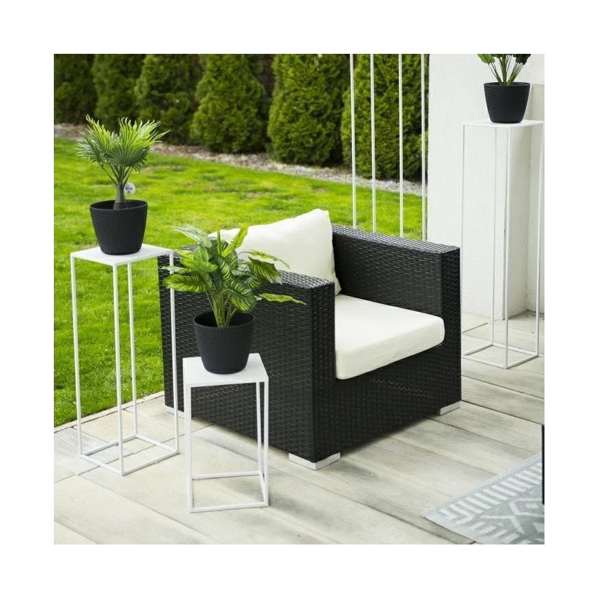Gėlių stovas 40x24 cm baltas