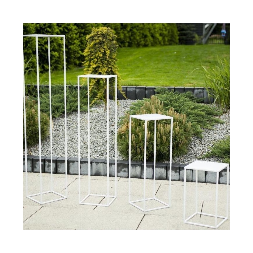 Gėlių stovas 40x24 cm baltas