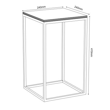 Gėlių stovas 40x24 cm baltas