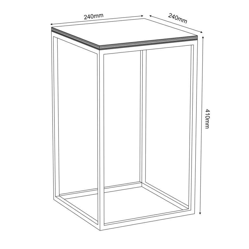 Gėlių stovas 40x24 cm baltas