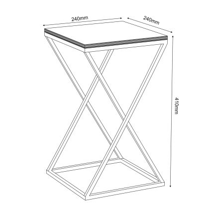 Gėlių stovas 40x24 cm baltas