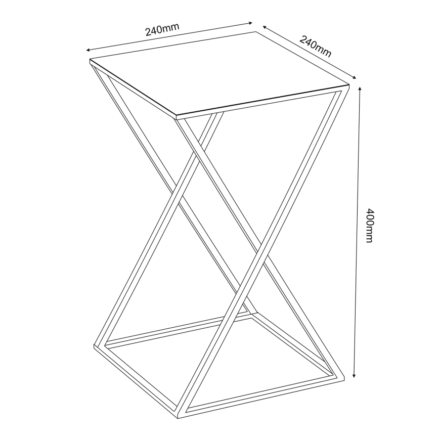 Gėlių stovas 40x24 cm juoda