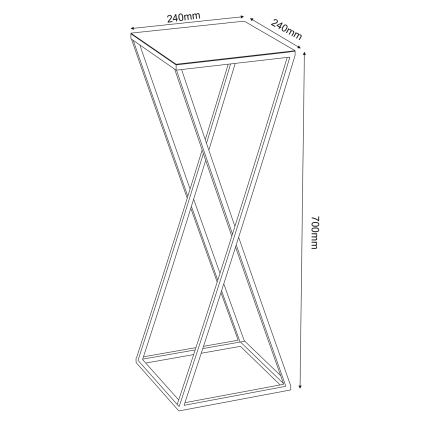 Gėlių stovas 70x24 cm auksinis