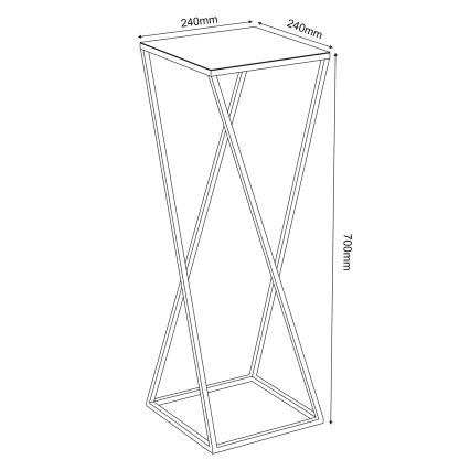 Gėlių stovas 70x24 cm auksinis