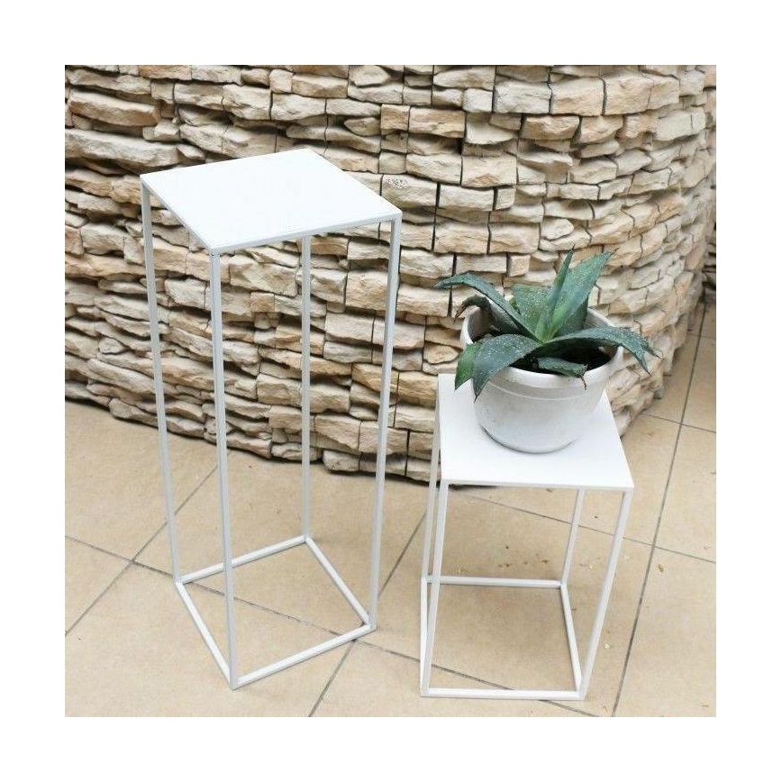 Gėlių stovas 70x24 cm baltas