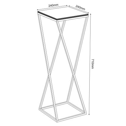 Gėlių stovas 70x24 cm juodas