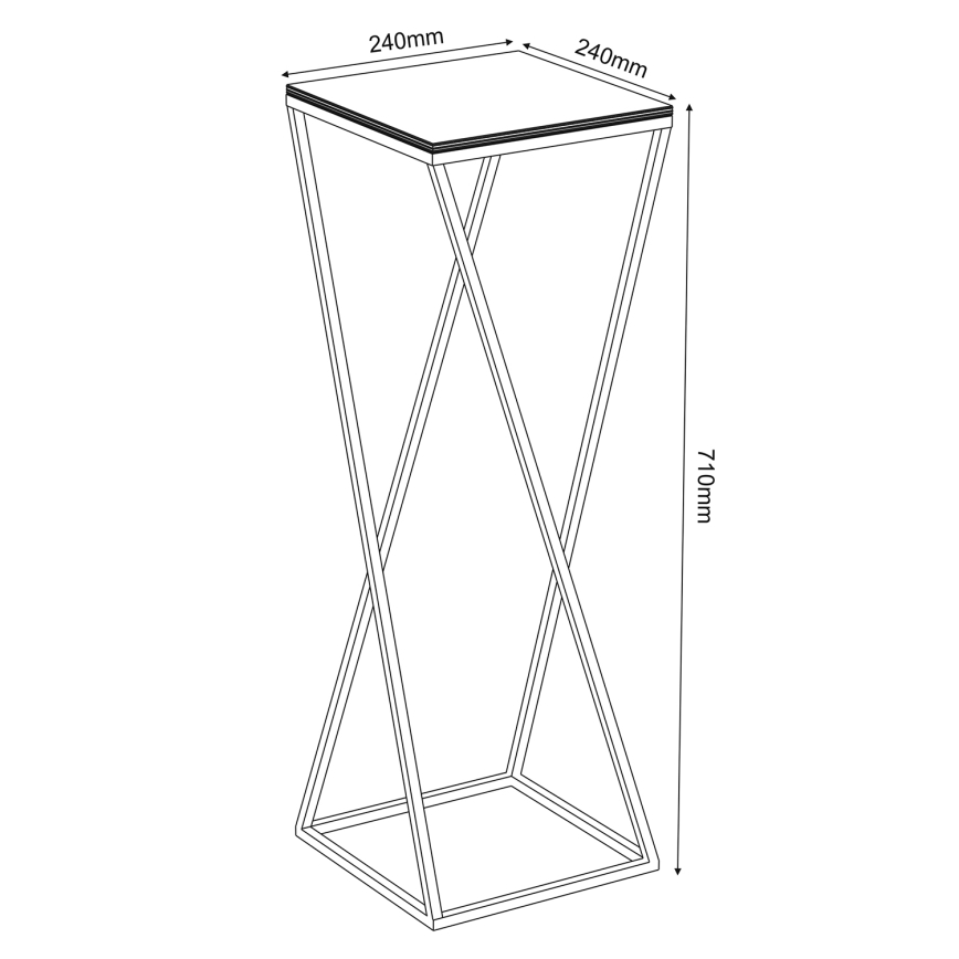 Gėlių stovas 70x24 cm juodas