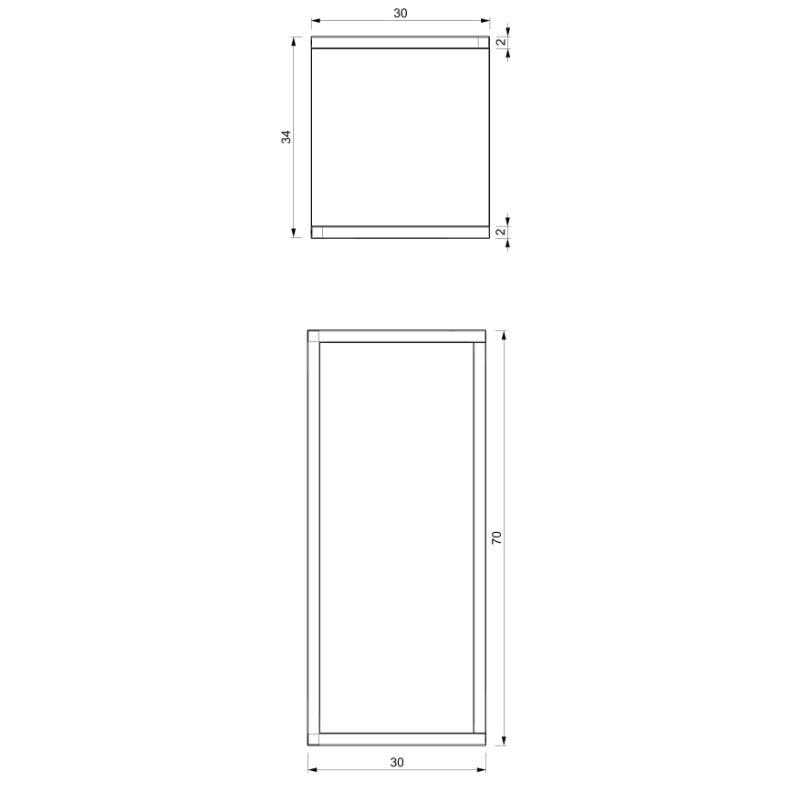 Gėlių stovas 70x30x34 cm juodas