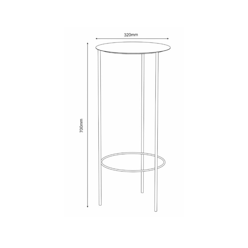 Gėlių stovas 70x32 cm auksinis