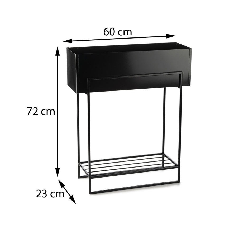 Gėlių stovas 72x60 cm juoda