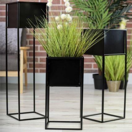 Gėlių stovas 90x24 cm juodas