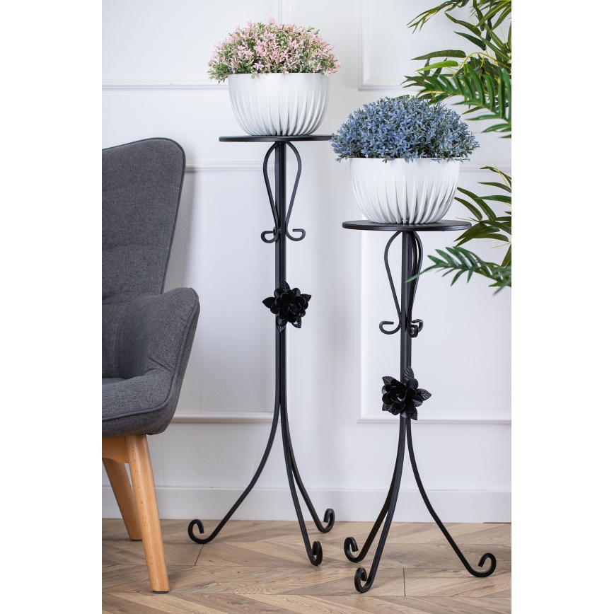Gėlių stovas 95x39 cm juoda