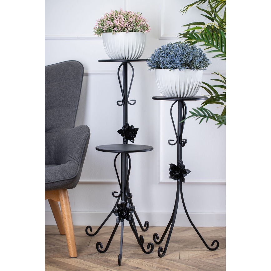 Gėlių stovas 95x39 cm juoda