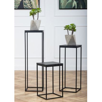Gėlių stovas BASICLOFT 60x24 juodas