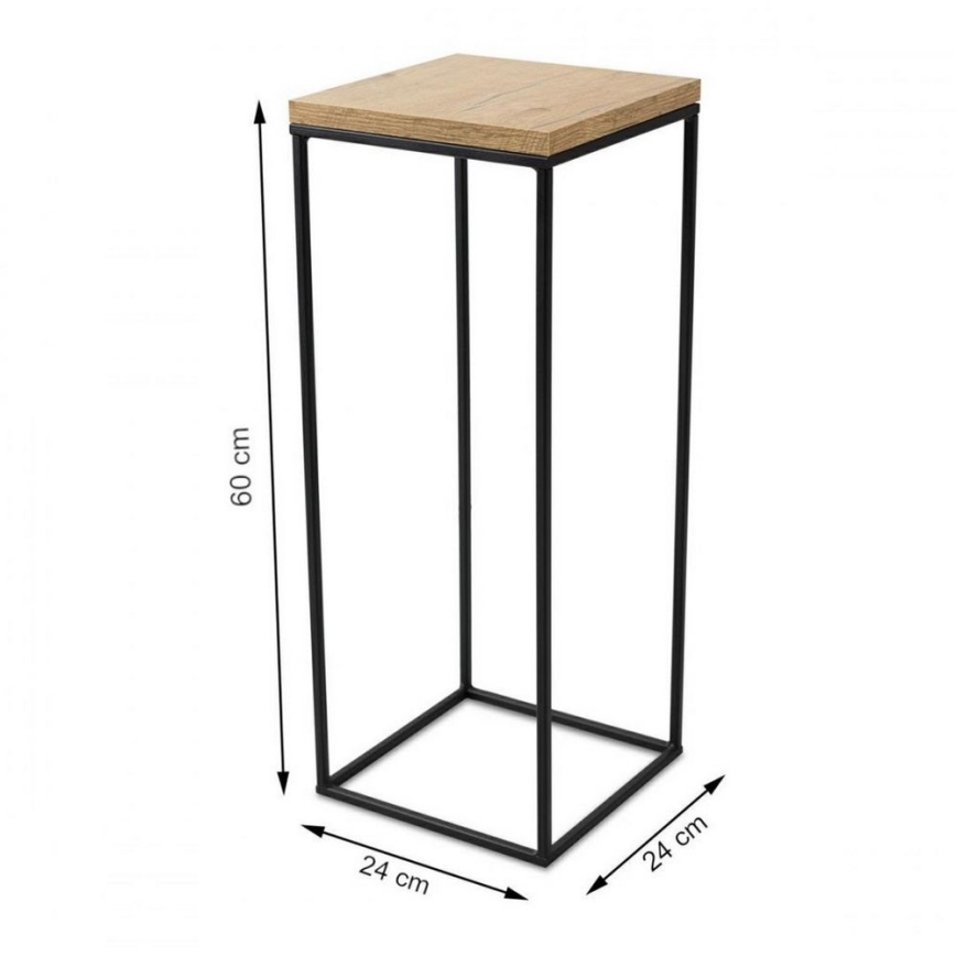 Gėlių stovas BASICLOFT 60x24 juodas/rudas
