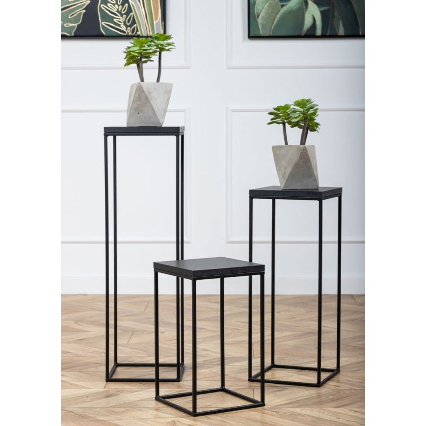 Gėlių stovas BASICLOFT 80x24 juodas