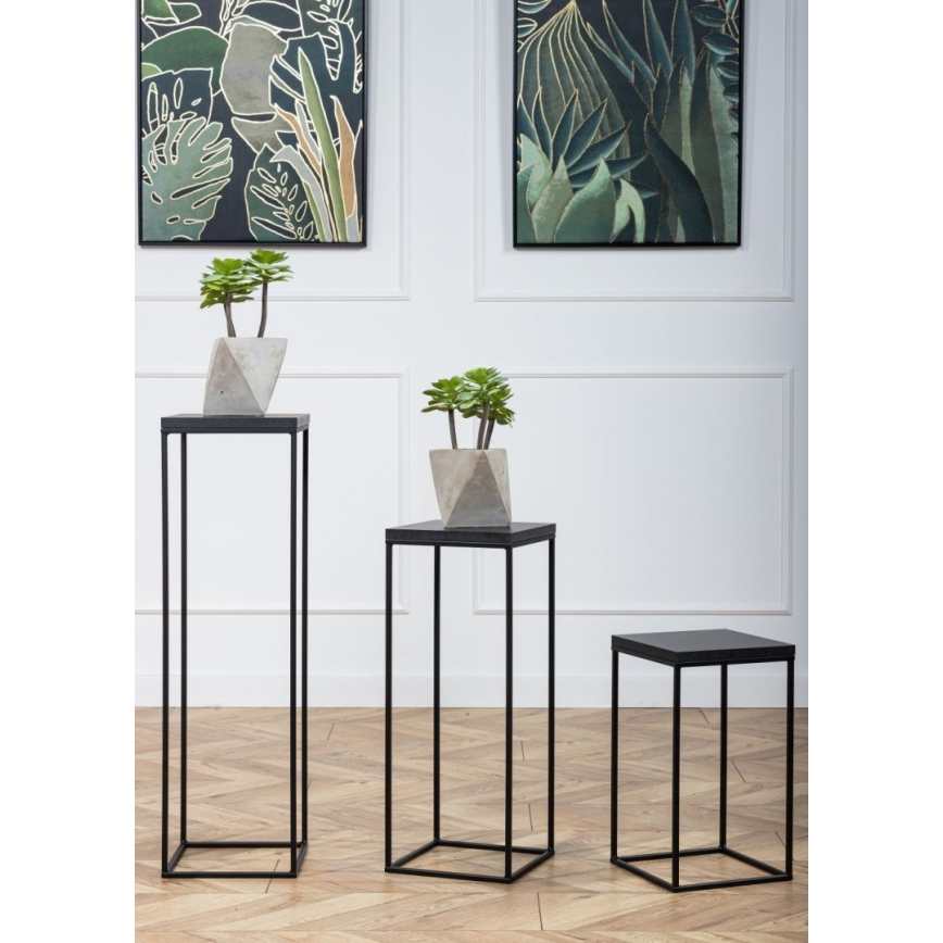 Gėlių stovas BASICLOFT 80x24 juodas