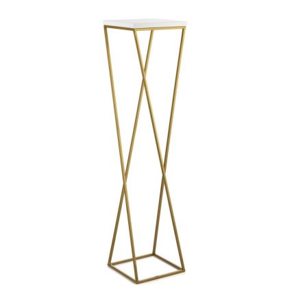 Gėlių stovas LOFT 100x24 cm auksinis/baltas