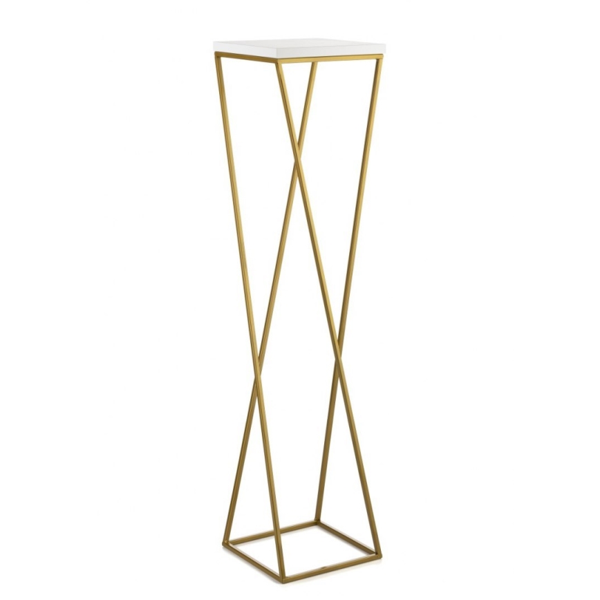 Gėlių stovas LOFT 100x24 cm auksinis/baltas