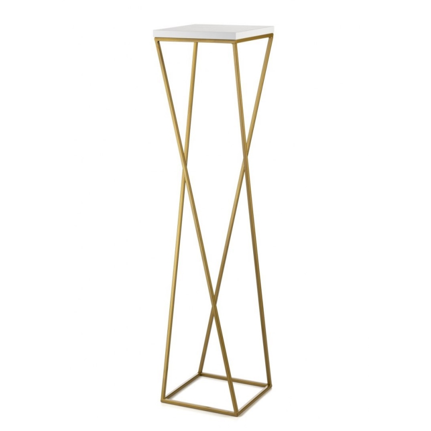 Gėlių stovas LOFT 100x24 cm auksinis/baltas