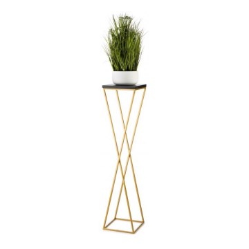 Gėlių stovas LOFT 100x24 cm auksinis/juodas