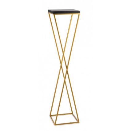 Gėlių stovas LOFT 100x24 cm auksinis/juodas