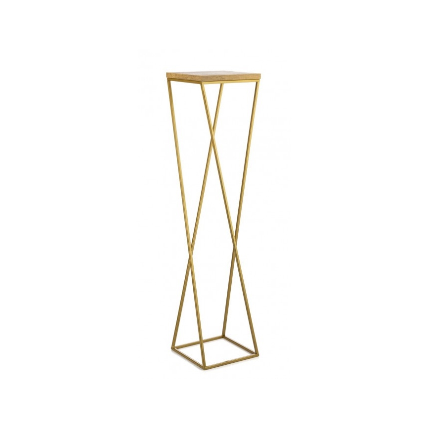 Gėlių stovas LOFT 100x24 cm auksinis/rudas