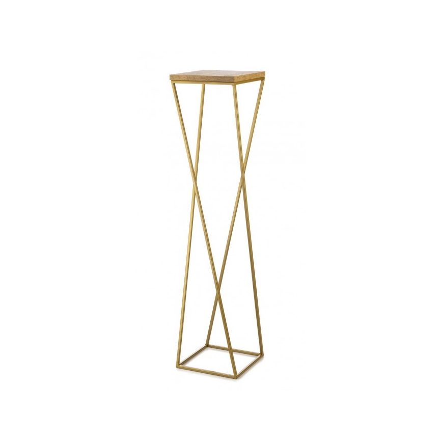 Gėlių stovas LOFT 100x24 cm auksinis/rudas