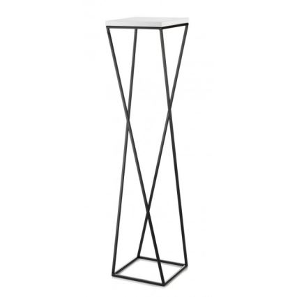 Gėlių stovas LOFT 100x24 cm juoda/balta