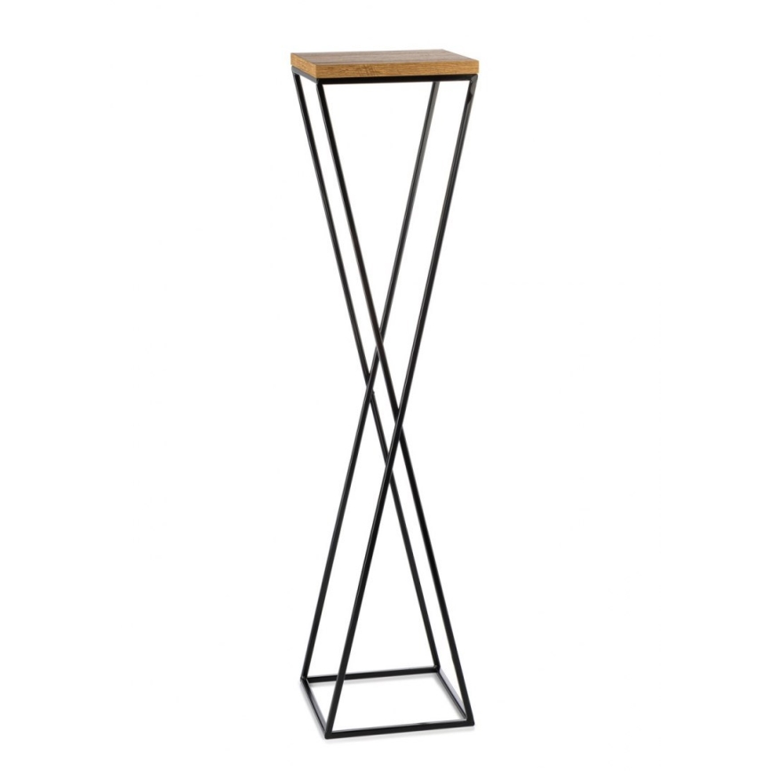 Gėlių stovas LOFT 100x24 cm juodas/rudas