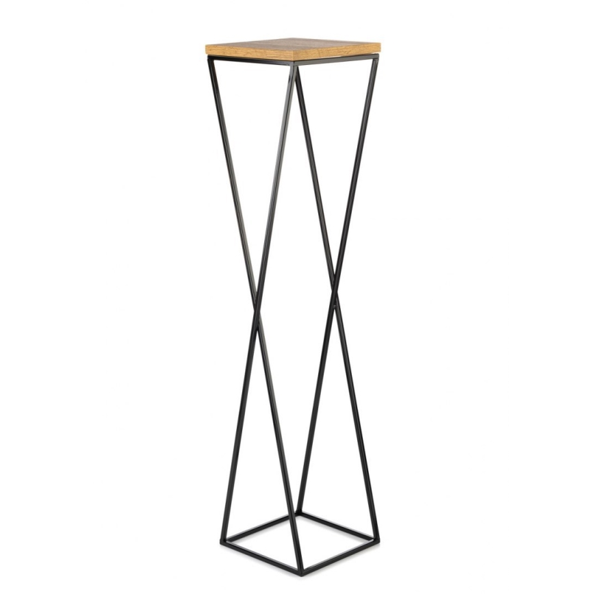 Gėlių stovas LOFT 100x24 cm juodas/rudas