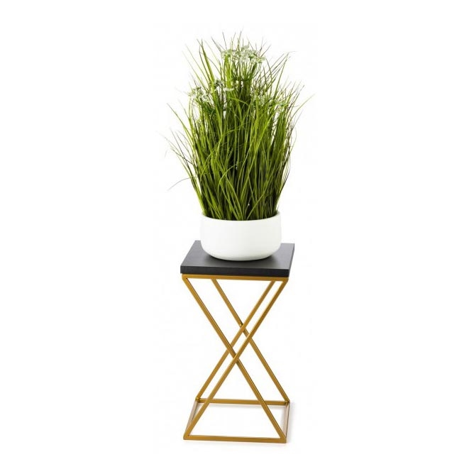 Gėlių stovas LOFT 40x24 cm auksinis/juodas