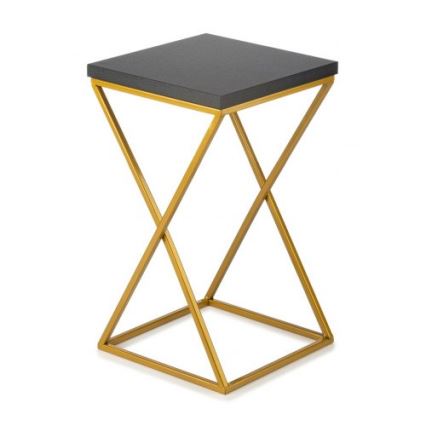 Gėlių stovas LOFT 40x24 cm auksinis/juodas