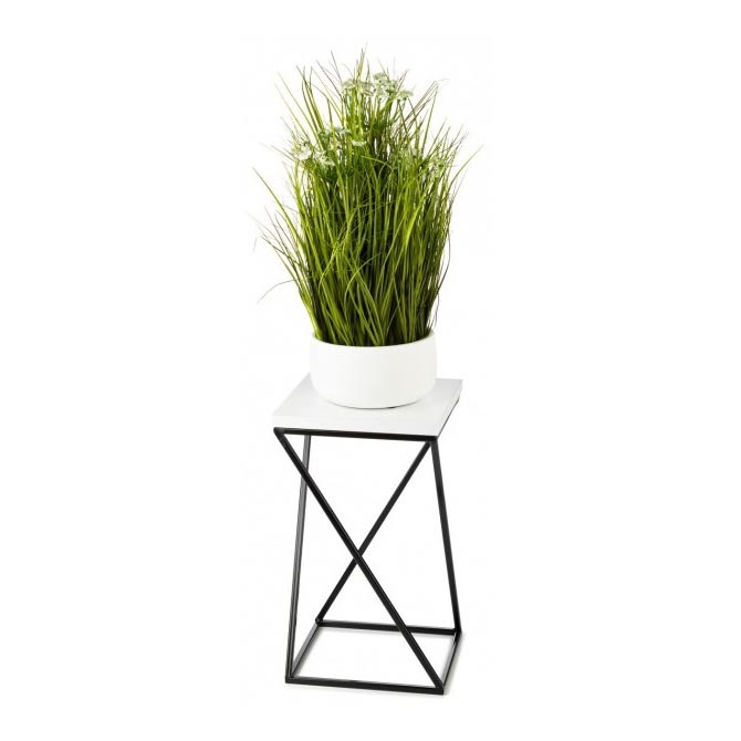 Gėlių stovas LOFT 40x24 cm juodas/baltas