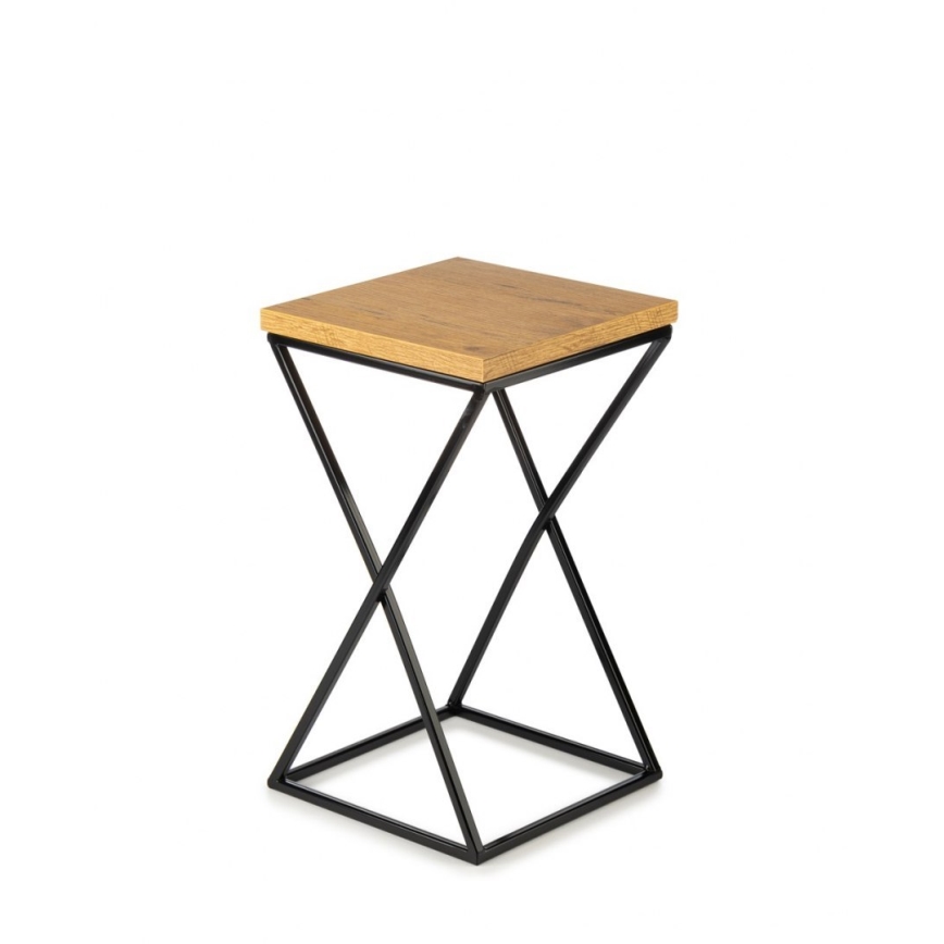 Gėlių stovas LOFT 40x24 cm juodas/rudas