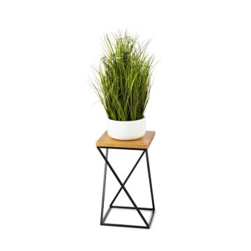 Gėlių stovas LOFT 40x24 cm juodas/rudas