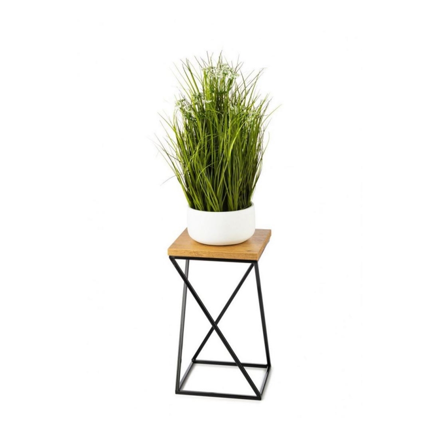 Gėlių stovas LOFT 40x24 cm juodas/rudas