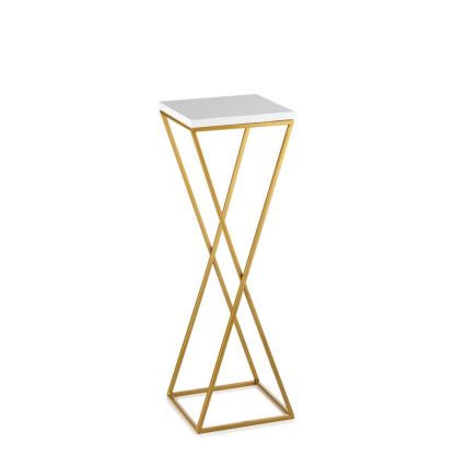 Gėlių stovas LOFT 70x24 cm auksinis/baltas