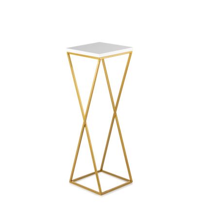 Gėlių stovas LOFT 70x24 cm auksinis/baltas