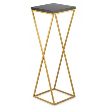 Gėlių stovas LOFT 70x24 cm auksinis/juodas
