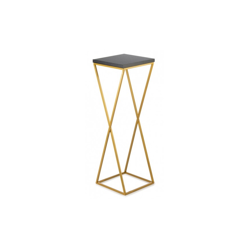 Gėlių stovas LOFT 70x24 cm auksinis/juodas