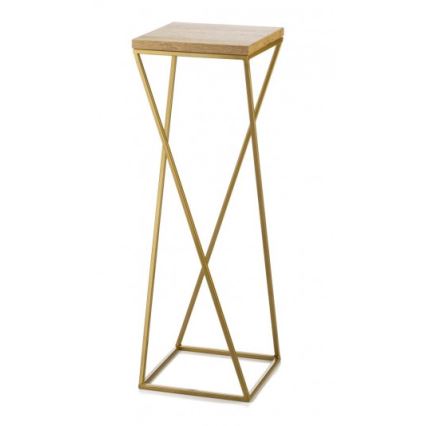 Gėlių stovas LOFT 70x24 cm auksinis/rudas