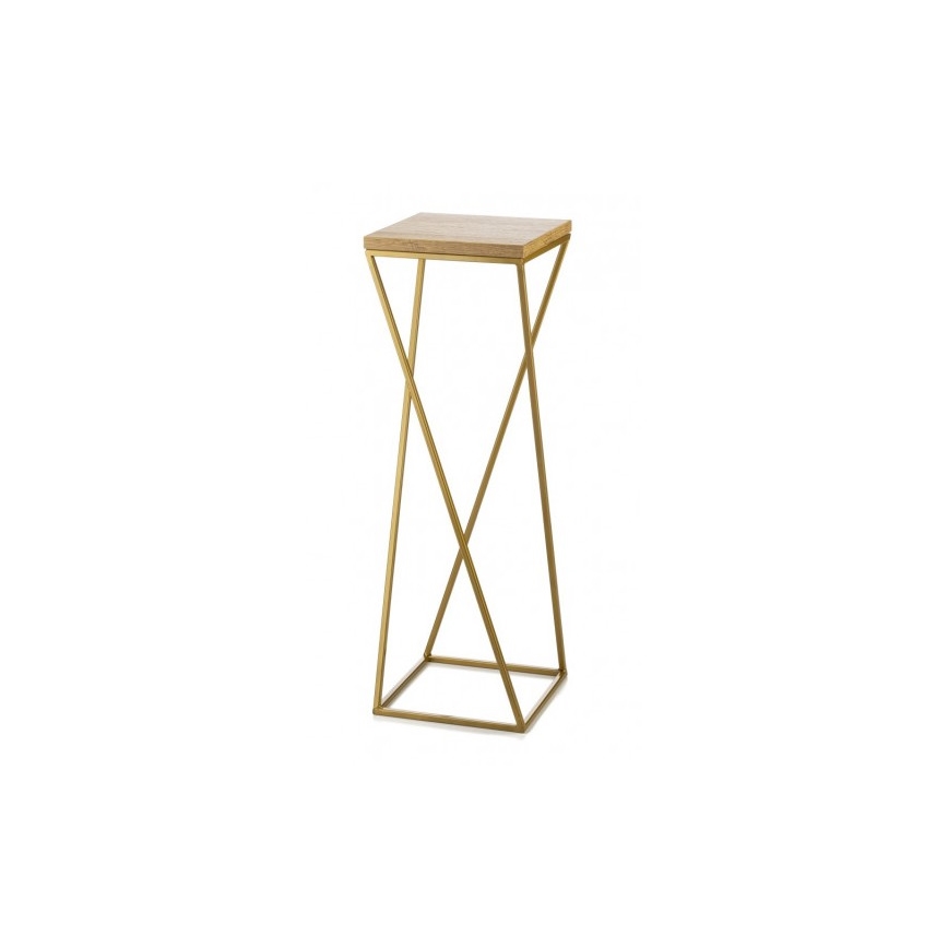 Gėlių stovas LOFT 70x24 cm auksinis/rudas