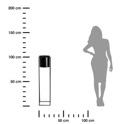 Gėlių stovas RING 100x23 cm juodas