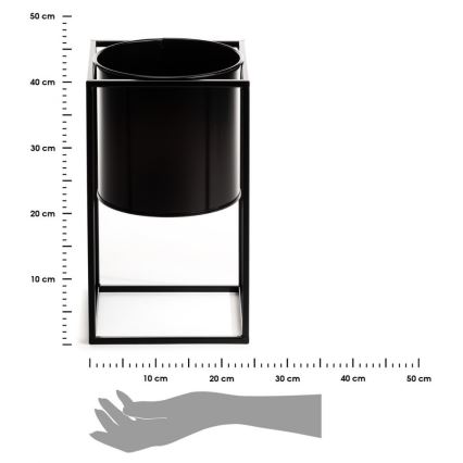 Gėlių stovas RING 40x23 cm juodas