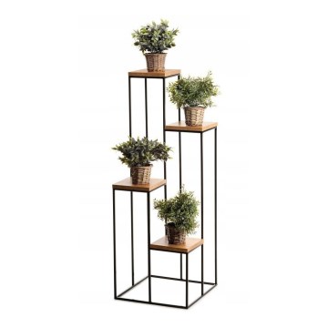 Gėlių stovė 110x40 cm juoda/ruda