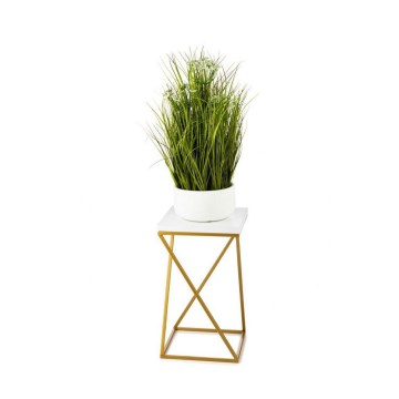 Gėlių stovėjas LOFT 40x24 cm auksinė/balta