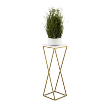 Gėlių stovėjas LOFT 70x24 cm auksinė/balta