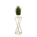 Gėlių stovėjas LOFT 70x24 cm auksinė/balta